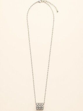 Triluxe –Triple Crystal Barrel Pendant Necklace Tarnish Resistant Stainless
